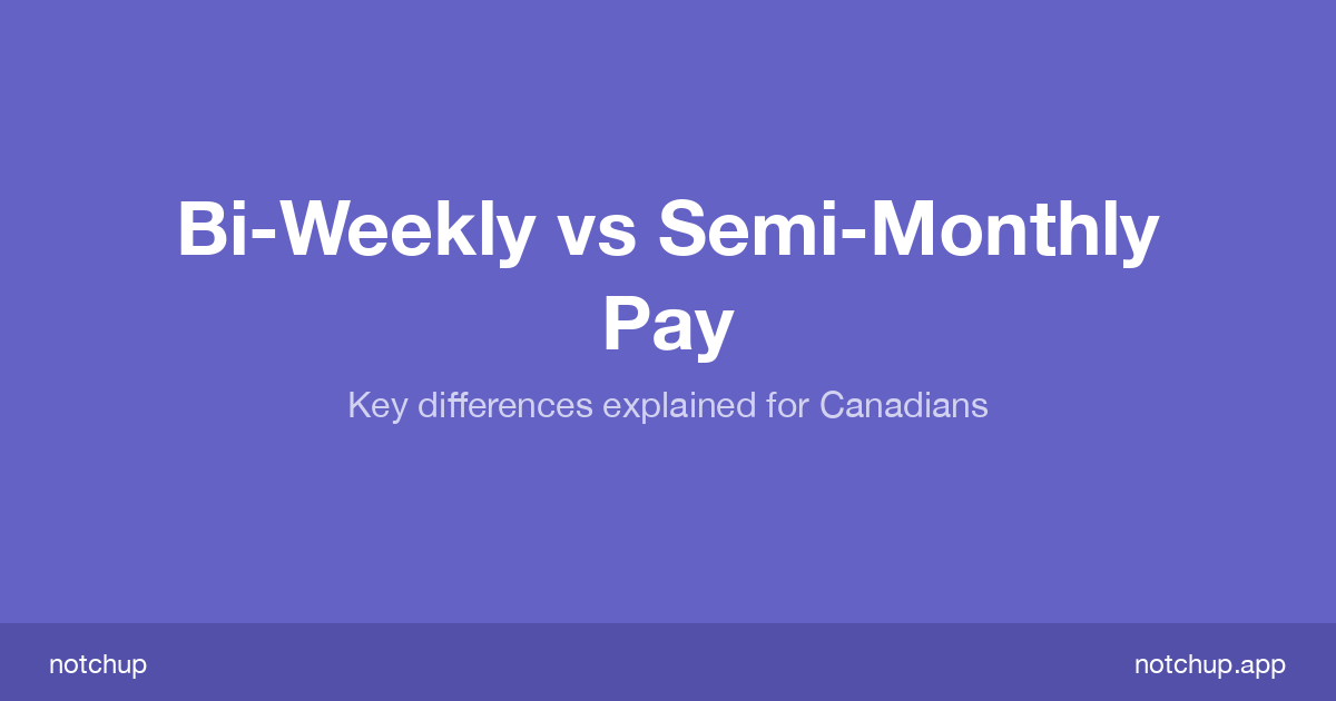 Bi-Weekly vs Semi-Monthly Pay in Canada (2026): Key Differences Explained