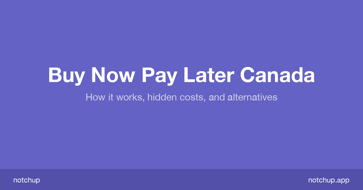 Buy Now Pay Later Canada (2026): How It Works, Hidden Costs, and Alternatives
